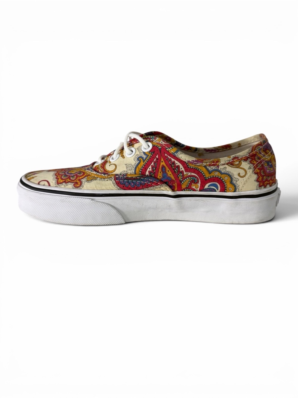 VANS Flower Paisley/Cream Authentic Liberty Canvas Sneakers size 6 - Picture 3 of 10